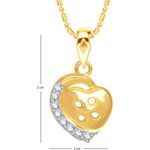 Buy Srikara Alloy Gold Plated CZ/AD Closeness Heart Fashion Jewellery Pendant Chain - SKP1508G - Purplle