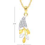 Buy Srikara Alloy Gold Plated CZ / AD Leafy Fashion Jewellery Pendant with Chain - SKP2571G - Purplle