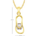 Buy Srikara Alloy Gold Plated AD Flip Flop Slipper Solitaire Fashion Jewelry Pendant - SKP2502G - Purplle
