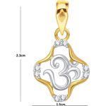 Buy Srikara Alloy Gold Plated CZ / AD Om Fashion Jewellery Pendant with Chain - SKP1614G - Purplle