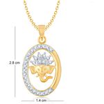 Buy Srikara Alloy Gold Plated CZ / AD Fashion Jewellery Pendant with Chain - SKP1022G - Purplle