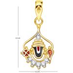 Buy Srikara Alloy Gold Plated CZ / AD The Balaji Fashion Jewelry Pendant with Chain - SKP1917G - Purplle