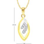 Buy Srikara Alloy Gold Plated CZ/AD Delight Leaf Fashion Jewelry Pendant with Chain - SKP2642G - Purplle