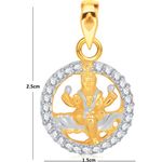 Buy Srikara Alloy Gold Plated CZ / AD Saraswati Fashion Jewellery Pendant with Chain - SKP1560G - Purplle