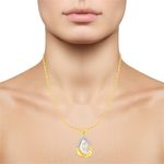 Buy Srikara Alloy Gold Plated CZ / AD Ganesh Fashion Jewellery Pendant with Chain - SKP2762G - Purplle