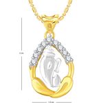 Buy Srikara Alloy Gold Plated CZ / AD Ganesh Fashion Jewellery Pendant with Chain - SKP2762G - Purplle