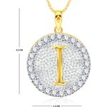 Buy Srikara Alloy Gold Plated CZ/AD Initial Letter I Fashion Jewellery Pendant Chain - SKP2191G - Purplle