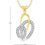 Buy Srikara Alloy Gold Plated CZ / AD Heart Fashion Jewellery Pendant with Chain - SKP2719G - Purplle