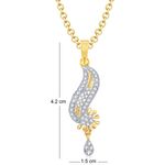 Buy Srikara Alloy Gold Plated CZ / AD Glamoures Fashion Jewellery Pendant with Chain - SKPS1075GB - Purplle