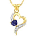 Buy Srikara Alloy Gold Plated CZ/AD Dazzling Heart Valentine Fashion Jewelry Pendant - SKP1785G - Purplle