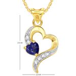 Buy Srikara Alloy Gold Plated CZ/AD Dazzling Heart Valentine Fashion Jewelry Pendant - SKP1785G - Purplle