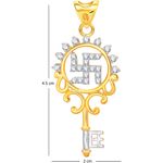 Buy Srikara Alloy Gold Plated CZ / AD Swastik Key Fashion Jewelry Pendant with Chain - SKP1520G - Purplle