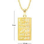 Buy Srikara Alloy Gold Plated CZ/AD Beinng Humann Fashion Jewelry Pendant with Chain - SKP2219G - Purplle