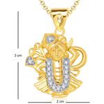 Buy Srikara Alloy Gold Plated CZ / AD Lord Balaji Fashion Jewelry Pendant with Chain - SKP1257G - Purplle