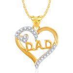 Buy Srikara Alloy Gold Plated CZ / AD Dad Fashion Jewellery Pendant with Chain - SKP2397G - Purplle