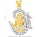 Buy Srikara Alloy Gold Plated CZ/AD Shiva With Om Fashion Jewelry Pendant with Chain - SKP2083G - Purplle