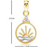 Buy Srikara Alloy Gold Plated CZ/AD The Vaheguru Fashion Jewelry Pendant with Chain - SKP1329G - Purplle