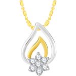 Buy Srikara Alloy Gold Plated CZ / AD Fashion Jewellery Pendant with Chain - SKP2658G - Purplle