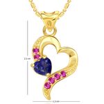 Buy Srikara Alloy Gold Plated CZ/AD Dazzling Heart Valentine Fashion Jewelry Pendant - SKP1807G - Purplle