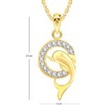 Buy Srikara Alloy Gold Plated CZ / AD Dolphin Fashion Jewellery Pendant with Chain - SKP2584G - Purplle