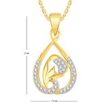 Buy Srikara Alloy Gold Plated CZ / AD Fashion Jewellery Pendant with Chain - SKP2532G - Purplle