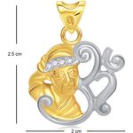 Buy Srikara Alloy Gold Plated CZ / AD Om Sai Fashion Jewellery Pendant with Chain - SKP1430G - Purplle