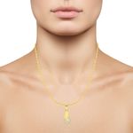 Buy Srikara Alloy Gold Plated CZ / AD Leafy Fashion Jewellery Pendant with Chain - SKP2582G - Purplle