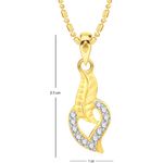 Buy Srikara Alloy Gold Plated CZ / AD Leafy Fashion Jewellery Pendant with Chain - SKP2582G - Purplle