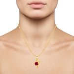 Buy Srikara Alloy Gold Plated Titled Heart Red Solitaire Fashion Jewelry Pendant - SKP2873G - Purplle