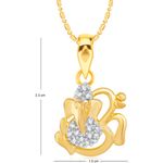 Buy Srikara Alloy Gold Plated CZ / AD Ganesha Fashion Jewellery Pendant with Chain - SKP2447G - Purplle