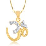 Buy Srikara Alloy Gold Plated CZ / AD Fashion Jewellery Pendant with Chain - SKP1028G - Purplle