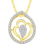 Buy Srikara Alloy Gold Plated CZ / AD Elegant Fashion Jewellery Pendant with Chain - SKP2665G - Purplle