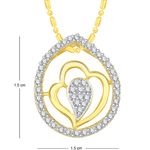 Buy Srikara Alloy Gold Plated CZ / AD Elegant Fashion Jewellery Pendant with Chain - SKP2665G - Purplle