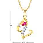 Buy Srikara Alloy Gold Plated CZ/AD Initial Letter Z Ganesh Fashion Jewelry Pendant - SKP2261G - Purplle