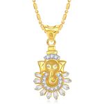 Buy Srikara Alloy Gold Plated CZ / AD Devendra Fashion Jewellery Pendant with Chain - SKP1379G - Purplle