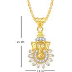Buy Srikara Alloy Gold Plated CZ / AD Devendra Fashion Jewellery Pendant with Chain - SKP1379G - Purplle