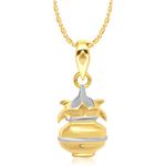 Buy Srikara Alloy Gold Plated CZ/AD Divine Kalash Fashion Jewelry Pendant with Chain - SKP1360G - Purplle