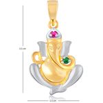 Buy Srikara Alloy Gold Plated CZ/AD Ganesh Murti Fashion Jewelry Pendant with Chain - SKP1486G - Purplle