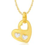 Buy Srikara Alloy Gold Plated CZ / AD Three Heart Fashion Jewelry Pendant with Chain - SKP2166G - Purplle