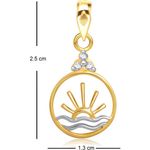 Buy Srikara Alloy Gold Plated CZ / AD Radiant Sun Fashion Jewelry Pendant with Chain - SKP1429G - Purplle