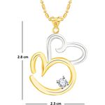 Buy Srikara Alloy Gold Plated CZ/AD Heart With Om Fashion Jewelry Pendant with Chain - SKP2218G - Purplle