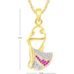 Buy Srikara Alloy Gold Plated CZ / AD Fashion Jewellery Pendant with Chain - SKP2594G - Purplle