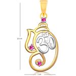Buy Srikara Alloy Gold Plated CZ / AD Maheshwaram Fashion Jewelry Pendant with Chain - SKP1485G - Purplle
