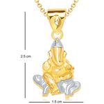 Buy Srikara Alloy Gold Plated CZ / AD Ganpati Fashion Jewellery Pendant with Chain - SKP1260G - Purplle