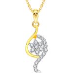 Buy Srikara Alloy Gold Plated CZ/AD Shining Star Fashion Jewelry Pendant with Chain - SKP2570G - Purplle