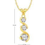 Buy Srikara Alloy Gold Plated CZ/AD Three Stones Solitaire Fashion Jewelry Pendant - SKP2501G - Purplle