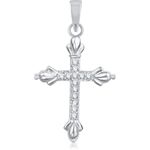 Buy Srikara Alloy Gold Plated CZ/AD Cross Pendant Fashion Jewelry Pendant Set Chain - SKCOMBO1442G - Purplle