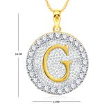 Buy Srikara Alloy Gold Plated CZ/AD Initial Letter G Fashion Jewellery Pendant Chain - SKP2209G - Purplle