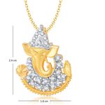 Buy Srikara Alloy Gold Plated CZ / AD Fashion Jewellery Pendant with Chain - SKP1009G - Purplle