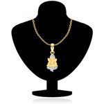 Buy Srikara Alloy Gold Plated CZ / AD Maheshwaram Fashion Jewelry Pendant with Chain - SKP1261G - Purplle